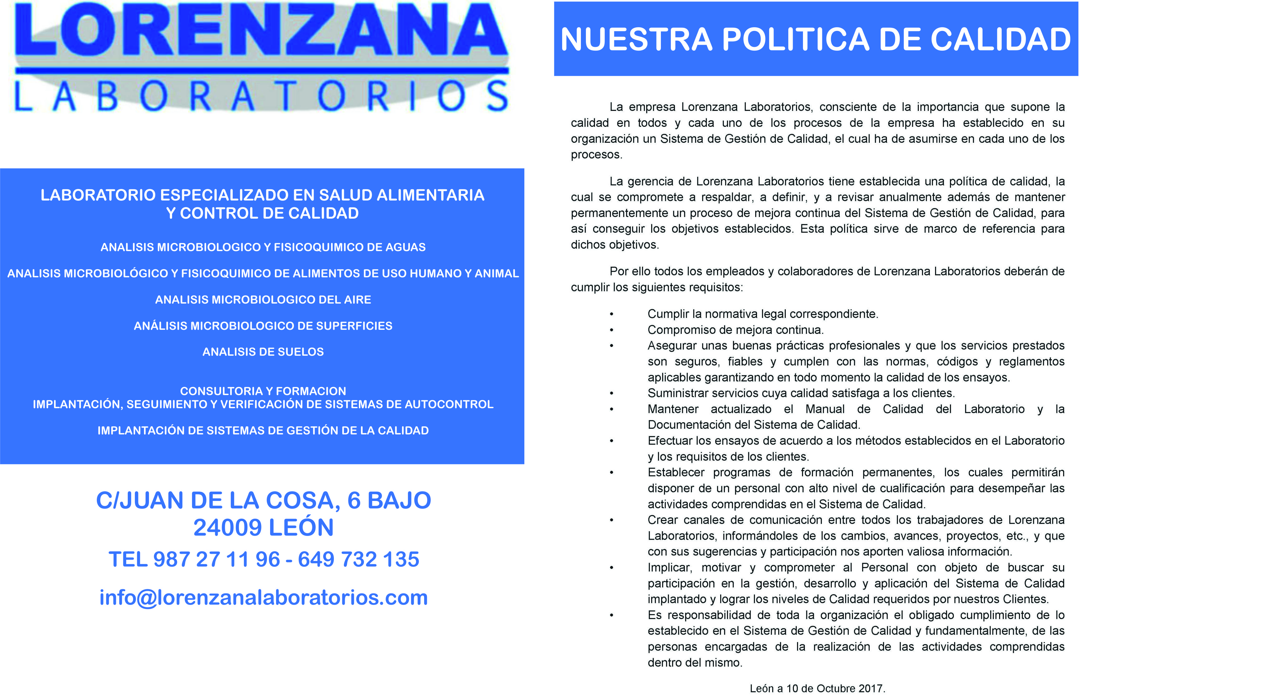 Laboratorio especializado en Salud Alimentaria y Control de Calidad
